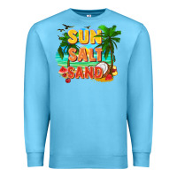 Ocean Blue Sun salt sand Premium Sweatshirt - FaDigitalArtStudio