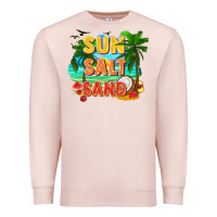 Pale Pink Sun salt sand Premium Sweatshirt - FaDigitalArtStudio