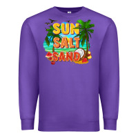 Purple Sun salt sand Premium Sweatshirt - FaDigitalArtStudio