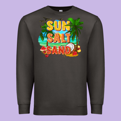Sun Salt Sand Premium Sweatshirt Designed By Fadigitalartstudio