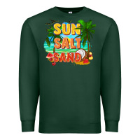 Sports Green Sun salt sand Premium Sweatshirt - FaDigitalArtStudio