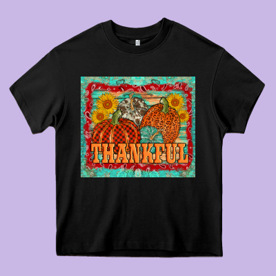 Pumpkin Sunflower Tumbler Heavy Core Tee Designed By Adodesignshop