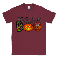 Burgundy boo halloween Classic Tee - CowhideDigitalArt