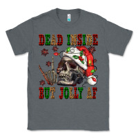 Charcoal Heather Dead inside but jolly af Classic Tee - NancyCooperArtShop
