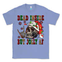 Colony Blue Dead inside but jolly af Classic Tee - NancyCooperArtShop
