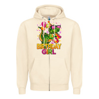 Sandshell 3rd birthday girl t rex pink Zipper Hoodie - CowGirlArtShop