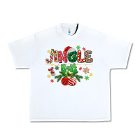 White jingle balls Urban Heavy Tee - MaliasSmallBusiness