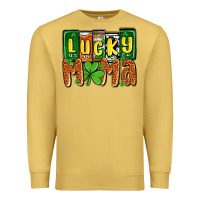 Antique Gold St. Patrick's lucky mama Premium Sweatshirt - OliviaCreatesArt