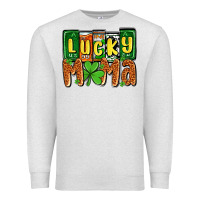 Oatmeal Heather St. Patrick's lucky mama Premium Sweatshirt - OliviaCreatesArt