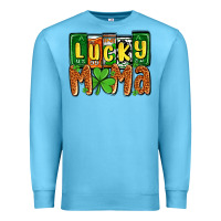 Ocean Blue St. Patrick's lucky mama Premium Sweatshirt - OliviaCreatesArt