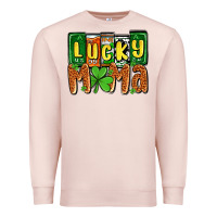 Pale Pink St. Patrick's lucky mama Premium Sweatshirt - OliviaCreatesArt