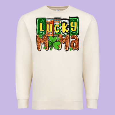 St. Patrick's Lucky Mama Premium Sweatshirt Designed By Oliviacreatesart
