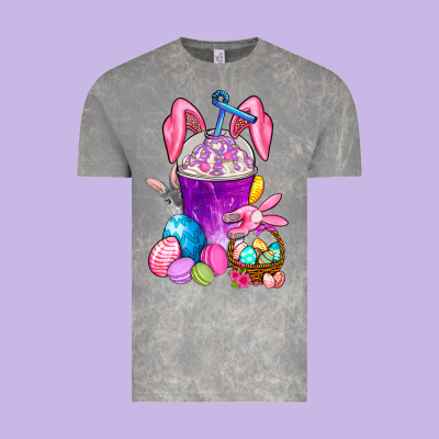 Happy Easter Coffee Cup Vintage Tee Designed By Nancycooperartshop