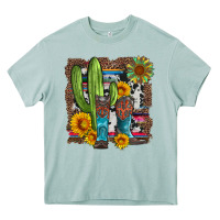 Arona western cactus with cowboy boots and sunflowers Heavy Core Tee - Artiststas