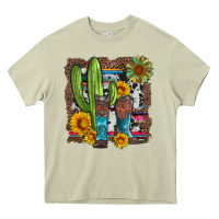 Mossy western cactus with cowboy boots and sunflowers Heavy Core Tee - Artiststas