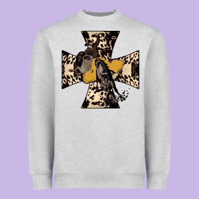 Leopard Bucking Bronco Heavyweight Sweatshirt Designed By Bettercallsaul