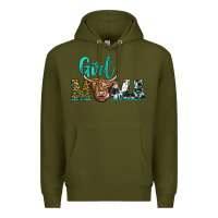 Army Green girl mama Premium Hoodie - JahusDesignShop