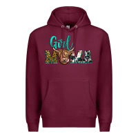 Burgundy girl mama Premium Hoodie - JahusDesignShop