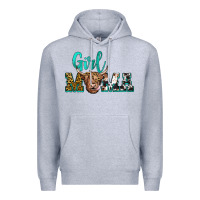 Heather Grey girl mama Premium Hoodie - JahusDesignShop