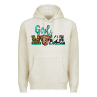 Oatmeal Heather girl mama Premium Hoodie - JahusDesignShop