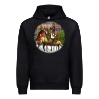 Black elk buck deer christmas Urban Hoodie - LillyAllenDesigns