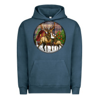 Elk Buck Deer Christmas Urban Hoodie | Teevron