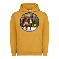 Pigment Peanut Butter elk buck deer christmas Urban Hoodie - LillyAllenDesigns