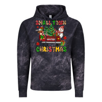Cloud Black Christmas Santa and reindeer truck Vintage Hoodie - MaliasSmallBusiness