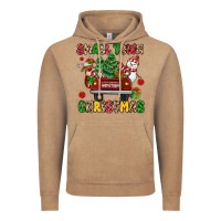 Vintage Coffee Christmas Santa and reindeer truck Vintage Hoodie - MaliasSmallBusiness