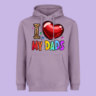 I Love My Dads Heavyweight Hoodie Designed By Oliviacreatesart