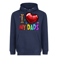 Navy i love my dads Heavyweight Hoodie - OliviaCreatesArt