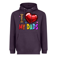 Plum i love my dads Heavyweight Hoodie - OliviaCreatesArt