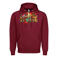 Burgundy cinco de mayo nurse Zipper Hoodie - CowGirlArtShop