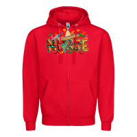 Red cinco de mayo nurse Zipper Hoodie - CowGirlArtShop