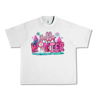 Lunar Rock hello winter pink snowman Urban Heavy Tee - MaliasSmallBusiness
