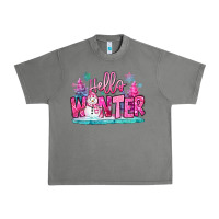 Tornado hello winter pink snowman Urban Heavy Tee - MaliasSmallBusiness