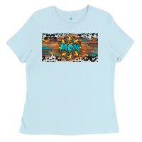 Baby Blue leopard sunflower mom license plate Ladies Tee - Artiststas