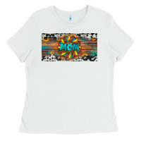 White leopard sunflower mom license plate Ladies Tee - Artiststas