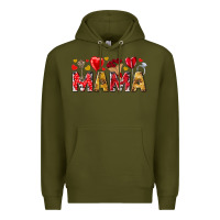 Army Green Valentine's Day Mama Mother's Day Premium Hoodie - HowdyJamesFarm