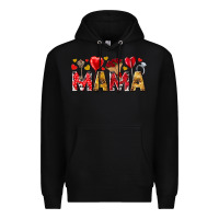 Black Valentine's Day Mama Mother's Day Premium Hoodie - HowdyJamesFarm