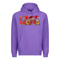 Purple Valentine's Day Mama Mother's Day Premium Hoodie - HowdyJamesFarm