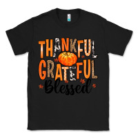Black Thankful Grateful Blessed Classic Tee - MaliasSmallBusiness
