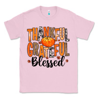 Bubblegum Pink Thankful Grateful Blessed Classic Tee - MaliasSmallBusiness