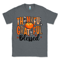 Charcoal Heather Thankful Grateful Blessed Classic Tee - MaliasSmallBusiness