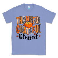 Colony Blue Thankful Grateful Blessed Classic Tee - MaliasSmallBusiness