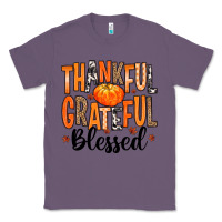 Lavender Thankful Grateful Blessed Classic Tee - MaliasSmallBusiness