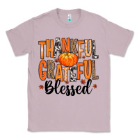 Lilac Thankful Grateful Blessed Classic Tee - MaliasSmallBusiness