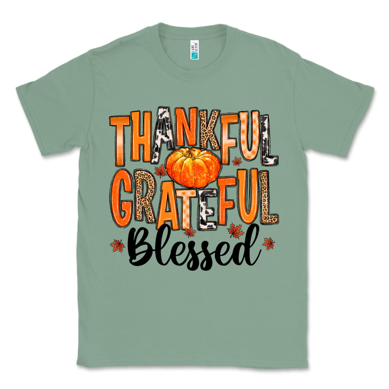 Thankful Grateful Blessed Classic Tee by MaliasSmallBusiness | Teevron