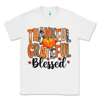 White Thankful Grateful Blessed Classic Tee - MaliasSmallBusiness