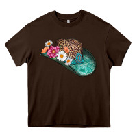 Chocolate Brown cowboy hat Heavy Core Tee - AdoDesignShop